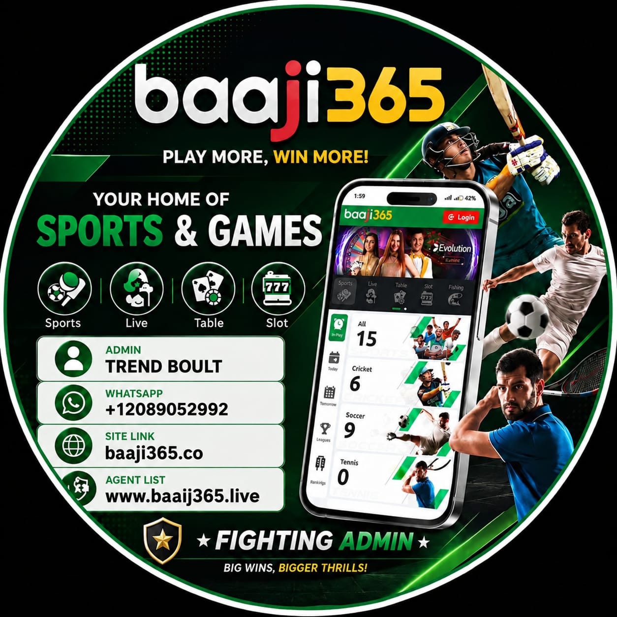Trend Boult — Baaji365 subadmin